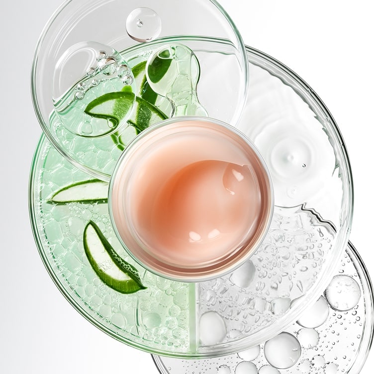 Moisture surge texture shot overlaying ingredients